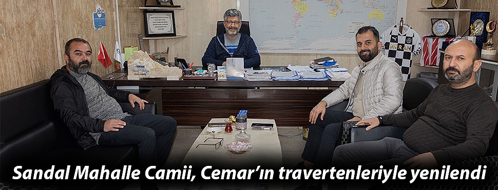 Sandal Mahalle Camii, Cemar'ın travertenleriyle yenilendi