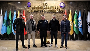 Manisalı Gazeteciler,  Afyon İl Emniyet Müdürü Mahmut Ay'ı ziyaret etti 