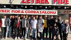 Kulaspor’un galibiyet yemeği Zeybek Pide’den