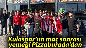 Kulaspor'un maç sonrası yemeği Pizzaburada'dan